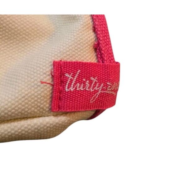 Thirty-One Canvas Crew Mini Natural with Pink - Picture 3 of 5